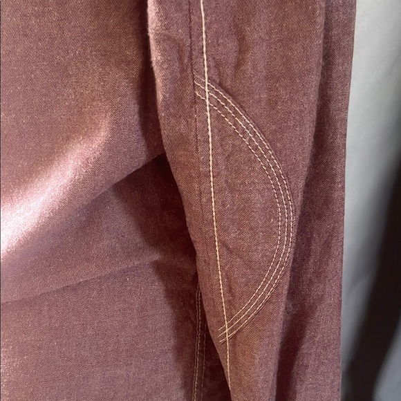 BTL 71 Men's Casual Button-Up Shirt - Maroon - Picture 10 of 12